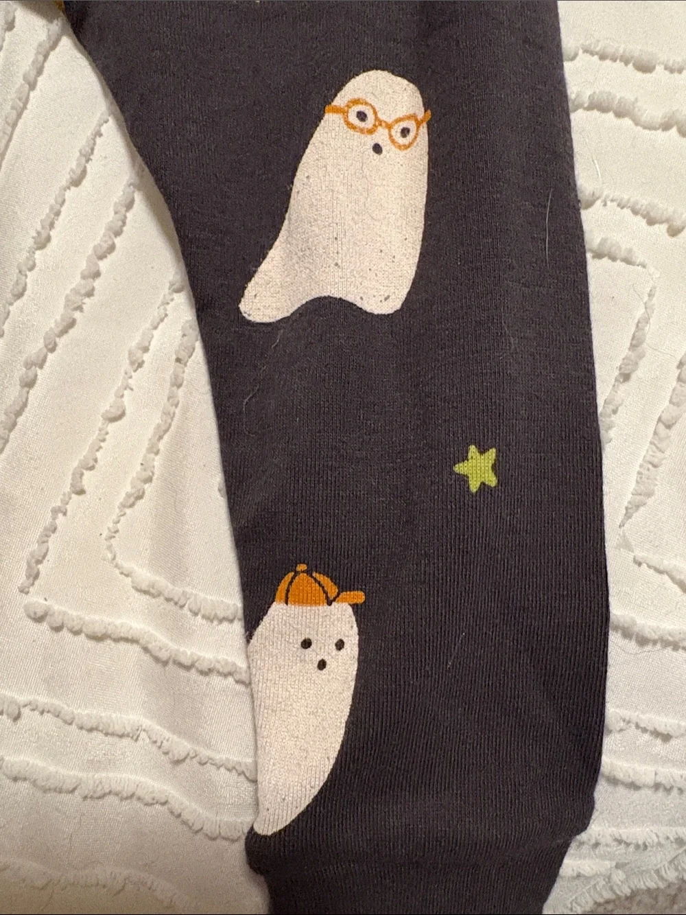 Little Co. Black Ghost Print Kids' Pajama Set